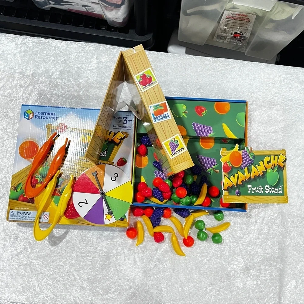 Learning Resources Avalanche Fruit Stand Game Colorful Educational Toy 3+ Years